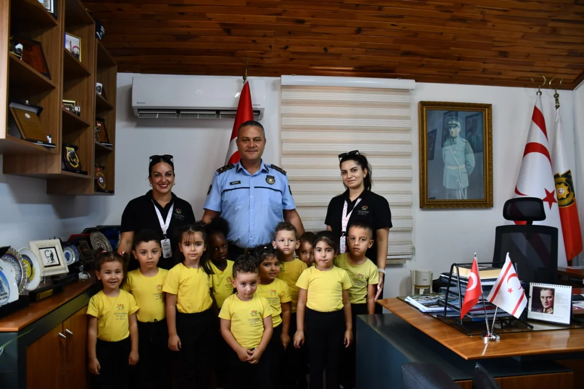 Küçücüğüm Okul Öncesi ve Etüt Merkezi’nden Güzelyurt Polis Müdürlüğü’ne ziyaret